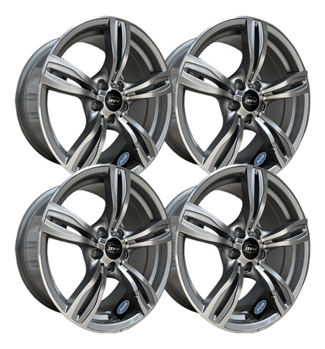 Rines Gun Metal Machine Face 18 5x112 Jetta, Audi, Golf