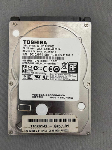 Hd 320gb - Toshiba