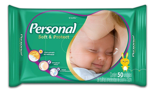 Lenço Umedecido Personal Soft & Protect 50 Unidades