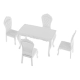 Juego De Mesa Y Silla A Escala 1:6 Para Mesa De 5 Piezas