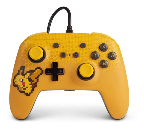 Control Alambrico Nintendo Switch Pixel Pikachu Pokemon