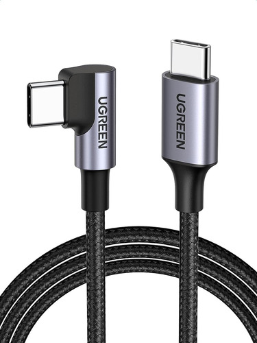 Ugreen Cable Usb C 90 Grados 1m 60w Pd Carga Rapida 20v 3a