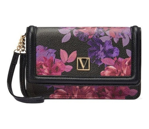 Bolsa Victorias Secret Wristlet Tech Clutch Bk Garden Floral