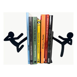 Sujeta Libros Stickmen Color Negro