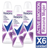Desodorante Rexona Active Emotion Mujer Pack 6 Unidad 150ml