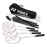 Set Full Badminton Yonex 4 Raquetas + Cancha 