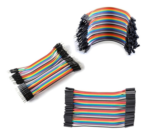 Kit 120 Cables 10cm Para Arduino Protoboard Y Sensores Ptec