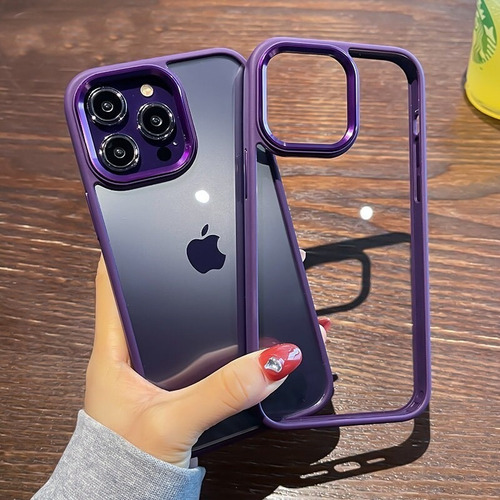 Capa Protetora Silicone Botões Em Metal Luxo Para iPhone