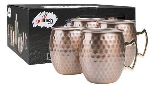 Mug Copper 600ml 4un Grilltech