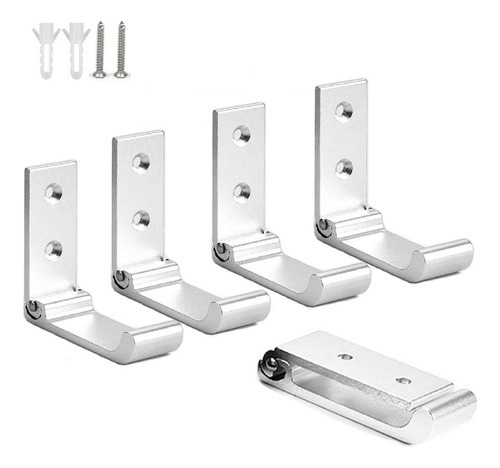 5 Ganchos Para Ropa Abrigo Montados Wall Alloy Plegable