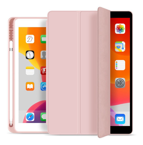 Capa iPad 7a Geração 10.2 Wb Slim Com Compart. P/pencil Rosa