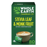 Whole Earth Stevia Leaf & Monkfruit 80 Packets