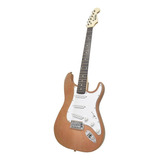 Guitarra Eléctrica Newen St St Newen De Lenga Natural Wood Laca Poliuretánica Con Diapasón De Palo De Rosa