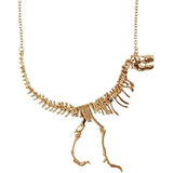 Collar Largo Para Mujer Esqueleto Dinosaurio Moda Corena 