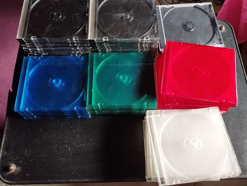 Liquido 90 Caja Slim P/cd Trans, Rojo, Azul Y Verde 