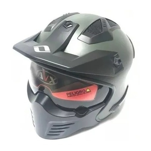 Casco Integral Enduro Abierto 3 En 1 Avx Fs 726 Desmontable