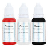 Mysense Pintura Corporal Roja, Blanca Y Negra, Kit De Maquil