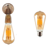 Combo Aplique Vintage 1 Luz + Lampara De Filamento Led E27