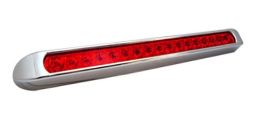 Plafon Barra 17 Leds Rojo 13  X 1  X 1 1/8  Aro Abs Cromado 