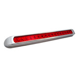 Plafon Barra 17 Leds Rojo 13  X 1  X 1 1/8  Aro Abs Cromado 