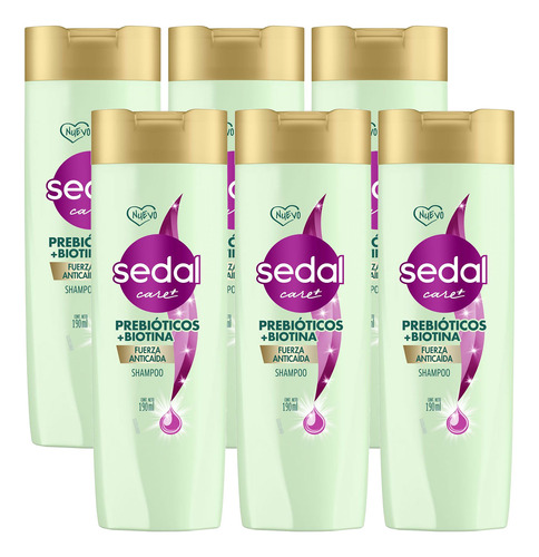 Pack Shampoo Sedal Prebioticos + Biotina Anticaída 190 Ml