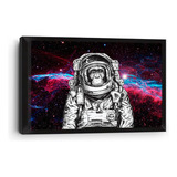 Cuadro Canvas Enmarcado Ingles Mono Astronauta 90x140cm