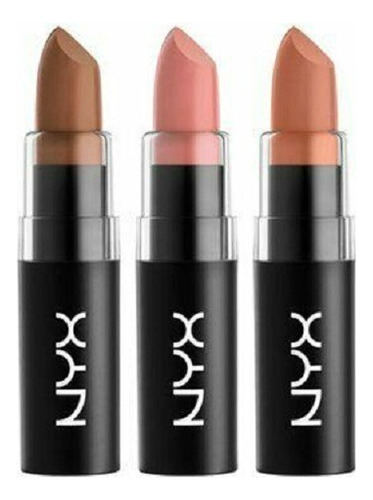 Set Nyx 3 Labiales Mlsset06 - Matte Lipstick Set
