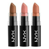 Set Nyx 3 Labiales Mlsset06 - Matte Lipstick Set