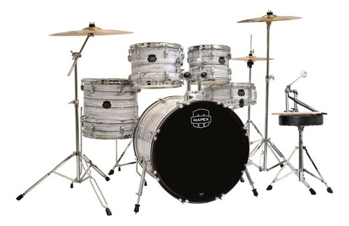 Bateria Mapex 5 Peças Prodigy  Pdg5245t Fi White Wood Grain