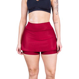 Short Saia Fitness Roupa Feminina Academia Suplex Atacado Pr