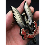 Logo Emblema Usa Espada Alas Auto Moto Calco Simil Metal 