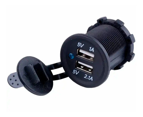 Toma Usb 12v Dual 2 Puertos Auto Nautica 4 X 4