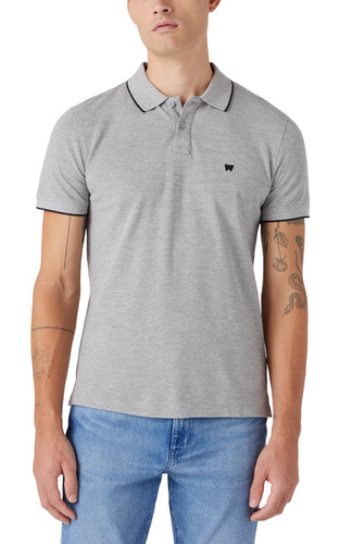 Polera Hombre Solid Polo Mid Grey Melee