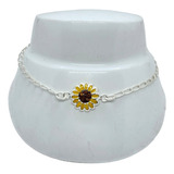 Pulsera De Girasol Diamantado De Plata 925 +estuche G8