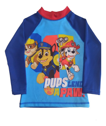 Remera Paw Patrol Proteccion Uv 50 Patrulla Canina Funny 