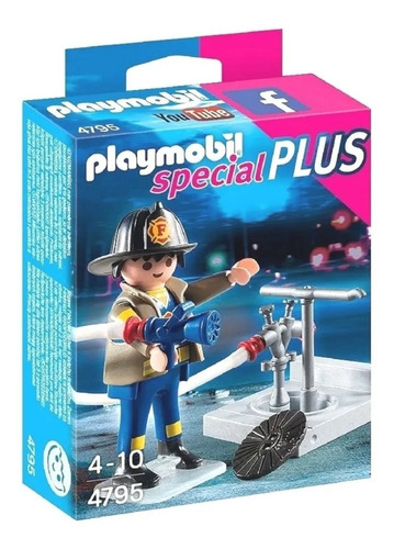 Playmobil Plus 4795 Bombero Con Equipo