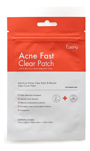 Parche Para Acne Fast Clear Patch Coony 24u