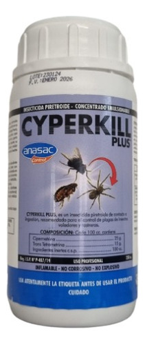 Cyperkill Plus 250cc  Anasac Mata Todo Tipo De Insectos 