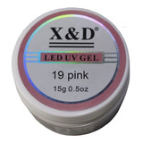 Kit 10un Gel Xed Alongamento Unha Gel 19 Pink 15g Oferta