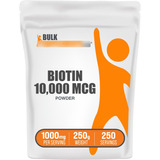 Biotina 10000 Mcg Cabello Piel Y Uñas Energía 250 Gramos