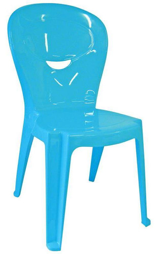 Cadeira Plastica Monobloco Infantil Vice Azul