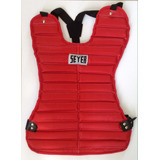 Peto Protección Catcher Béisbol Rojo Seyer Adulto 59 Cm L.