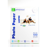 Printman Lustre 8.5x11 100h Papel Fotográfico Profesional 