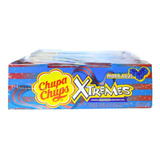 Chupa Chups Xtremes Tiras Sabor Mora Azul 18pz 57g Dulce