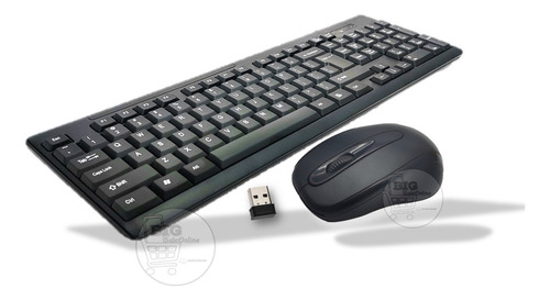 Combo Teclado Mouse Inalambrico Pc Notebook Nano Recep. 10mt