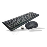 Combo Teclado Mouse Inalambrico Pc Notebook Nano Recep. 10mt