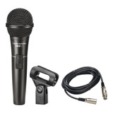 Microfone Dinâmico Audio Technica Cardióide Pro41 Xlr Preto