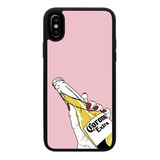 Funda Uso Rudo Tpu Para iPhone Mano Cerveza Fondo Rosa Moda