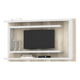 Panel Para Lcd/led Living Comedor Mueble Colgante Rack Color Marrón Claro