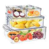 Organizador Refrigerador Transparente Alta Resistencia 7 Pcs